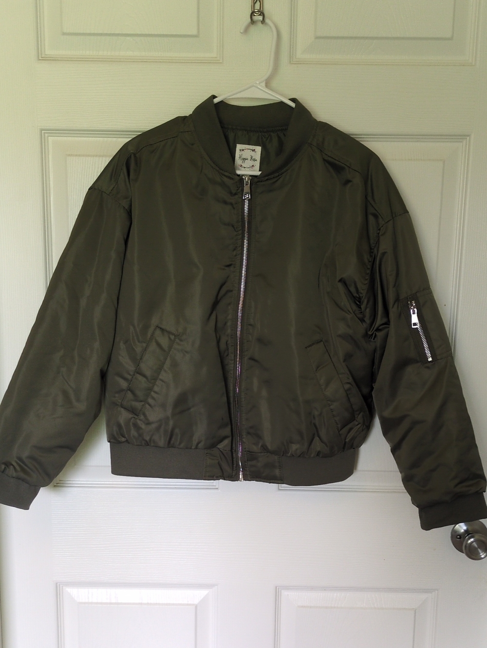 Olive Bomber Jacket - Unbranded Ladies Lightweight Coat